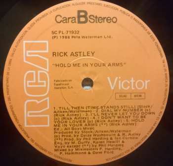 LP Rick Astley: Hold Me In Your Arms