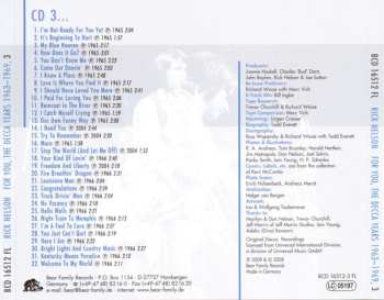6CD/Box Set Ricky Nelson: For You - The Decca Years 1963-1969