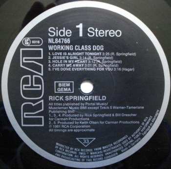 LP Rick Springfield: Working Class Dog