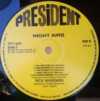 LP Rick Wakeman: Night Airs
