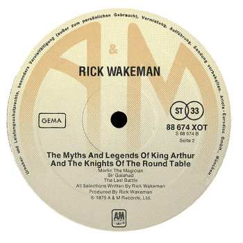 LP Rick Wakeman: The Myths And Legends Of King Arthur And The Knights Of The Round Table