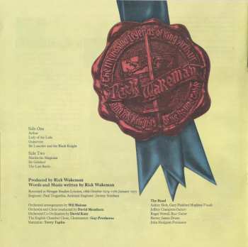 LP Rick Wakeman: The Myths And Legends Of King Arthur And The Knights Of The Round Table