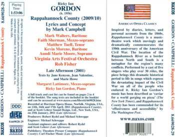 2CD Ricky Ian Gordon: Rappahannock County (2009/10)