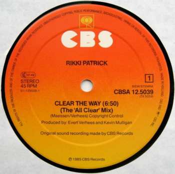LP Rikki Patrick: Clear The Way (The 'All Clear' Mix)