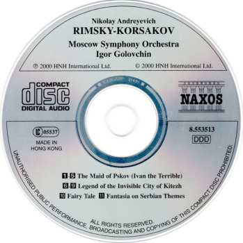 CD Nikolai Rimsky-Korsakov: The Maid Of Pskov