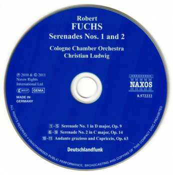 CD Kölner Kammerorchester: Serenades Nos. 1 And 2 / Andante Grazioso And Capriccio