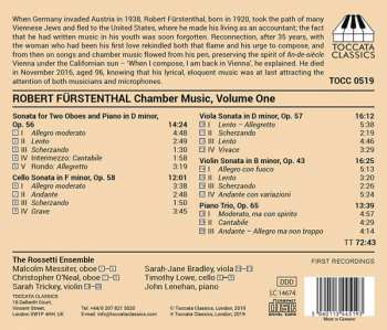 CD Robert Fürstenthal: Chamber Music, Volume One
