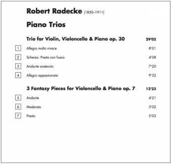 CD Robert Radecke: Piano Trios