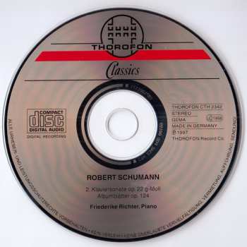 CD Robert Schumann: Sonate Op. 22 G-Moll. Albumblätter Op. 124