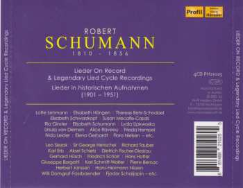 4CD Robert Schumann: Lieder On Record & Legendary Lied Cycle Recordings Vol. 2