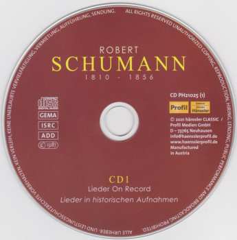 4CD Robert Schumann: Lieder On Record & Legendary Lied Cycle Recordings Vol. 2