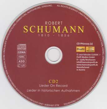 4CD Robert Schumann: Lieder On Record & Legendary Lied Cycle Recordings Vol. 2
