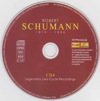 4CD Robert Schumann: Lieder On Record & Legendary Lied Cycle Recordings Vol. 2