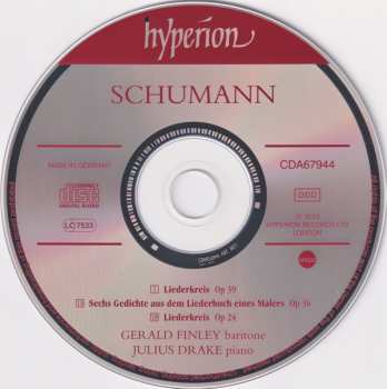 CD Robert Schumann: Liederkreis (Opp 24 & 39)