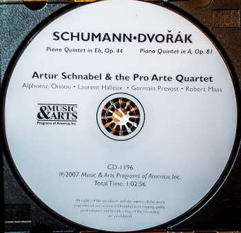CD Antonín Dvořák: Piano Quintet In E♭, Op. 44 • Piano Quintet In A, Op. 81 – 