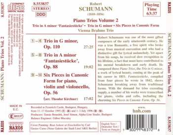 CD Robert Schumann: Piano Trios, Volume 2 - Trio In A Minor 'Fantasiestücke' • Trio In G Minor • Six Pieces In Canonic Form