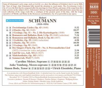 CD Robert Schumann: Romances, Ballads And Duets (Mädchenlieder • Romanzen Und Balladen • 3 Gesänge, Op. 95)