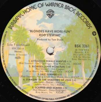 LP Rod Stewart: Blondes Have More Fun