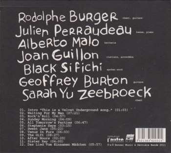 CD Rodolphe Burger: This Is A Velvet Underground Song That I'd Like To Sing DIGI