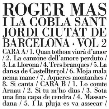 LP Roger Mas: I La Cobla De Sant Jordi Ciutat De Barcelona Vol 2