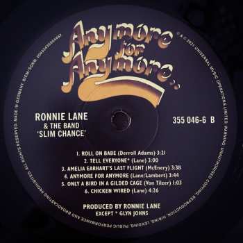 LP Ronnie Lane & Slim Chance: Anymore For Anymore