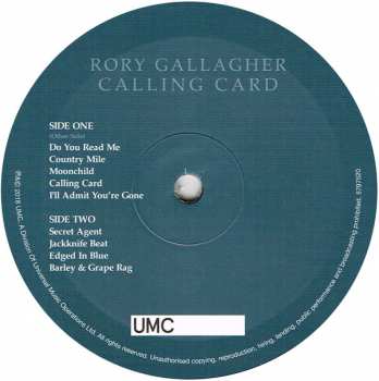 LP Rory Gallagher: Calling Card