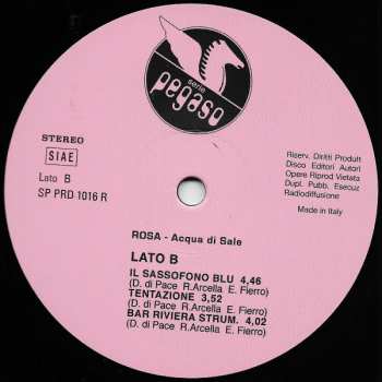 LP Rosa: Acqua Di Sale