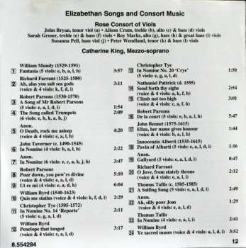 CD Rose Consort Of Viols: Elizabethan Songs And Consort Music