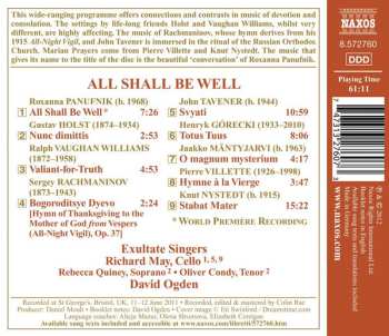 CD Sergei Vasilyevich Rachmaninoff: All Shall Be Well