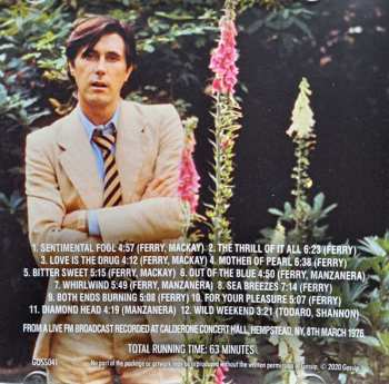 CD Roxy Music: The Thrill Of It All New York Broadcast 1976