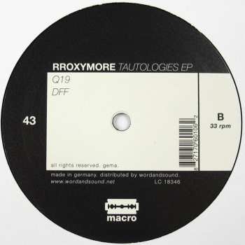 LP RRoxymore: Tautologies EP