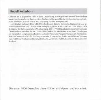CD Rudolf Kelterborn: Changements / Ensemble-Buch I / Escursioni / Fantasia A Tre / Variationen Für Oboe Und Streichorchester