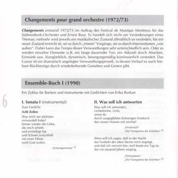 CD Rudolf Kelterborn: Changements / Ensemble-Buch I / Escursioni / Fantasia A Tre / Variationen Für Oboe Und Streichorchester
