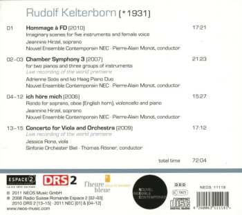 CD Rudolf Kelterborn: Hommage a FD; Chamber Symphony 3