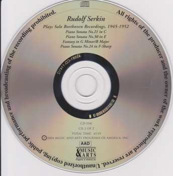 2CD Ludwig van Beethoven: Serkin Plays Beethoven: The 1945-1952 Solo PIano Recordings For Columbia 