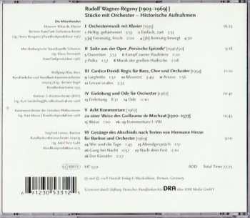 CD Rudolf Wagner-regeny: Orchestral Works: Orchestermusik Mit Klavier [1935]; Einleitung Und Ode; Lieder Des Abschieds [1969]