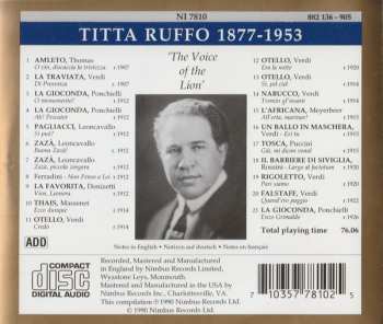 CD Titta Ruffo: Prima Voce