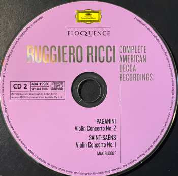 9CD/Box Set Ruggiero Ricci: Complete American Decca Recordings