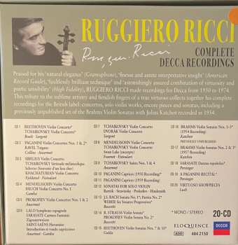 20CD/Box Set Ruggiero Ricci: The Complete Decca Recordings