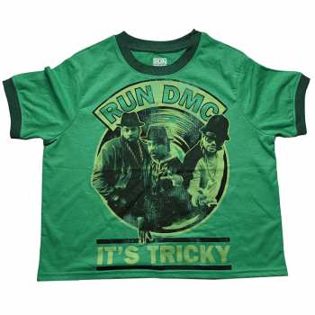 Merch Run-DMC: Women's Crop Top It's Tricky Record Vintage