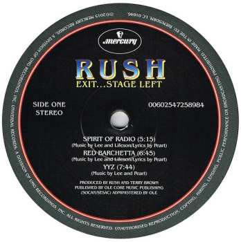 2LP Rush: Exit... Stage Left