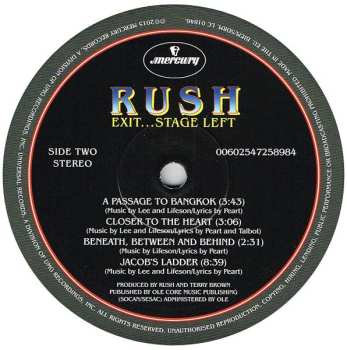 2LP Rush: Exit... Stage Left
