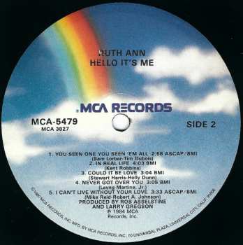 LP Ruth Ann: Hello It's Me