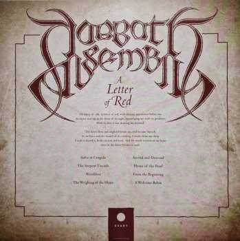 LP Sabbath Assembly: A Letter Of Red LTD