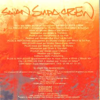 CD Saïan Supa Crew: La Preuve Par 3