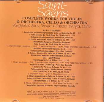 2CD Camille Saint-Saëns: Complete Works For Violin & Orchestra and Cello & Orchestra