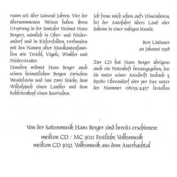 CD Saitenmusik Hans Berger: Über D'Alma