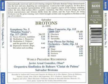 CD Salvador Brotons: Symphony No. 5 'Mundus Noster' / Oboe Concerto / Four Pieces For String Orchestra