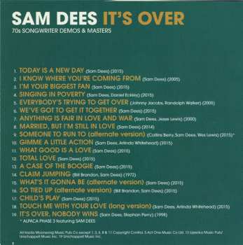 CD Sam Dees: It's Over (70s Songwriter Demos & Masters)
