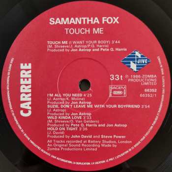 LP Samantha Fox: Touch Me
